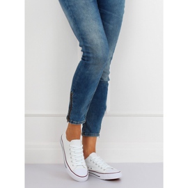 Tênis branco clássico feminino JD05P WHITE / RED 1