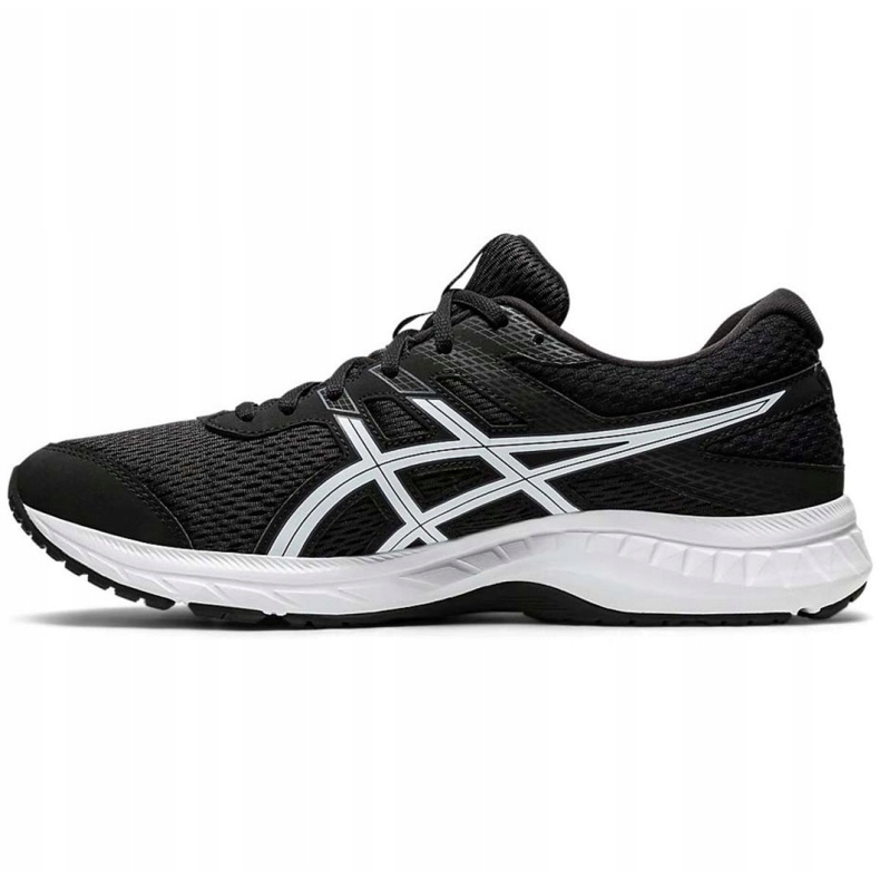Tênis de corrida Asics Gel-Contend 6 M 1011A667 003 branco preto 2
