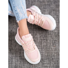 SHELOVET Calçados esportivos elegantes na plataforma rosa 1