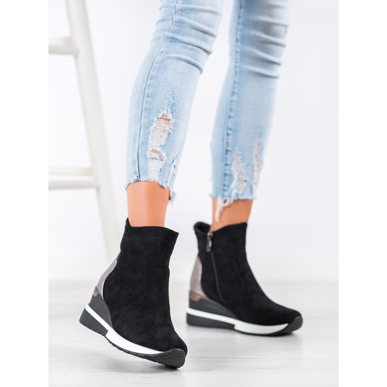 Botas de cunha VINCEZA preto 1