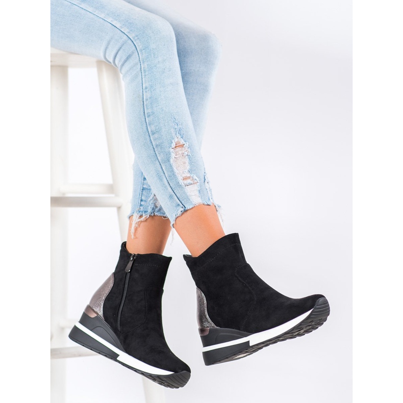 Botas de cunha VINCEZA preto 2