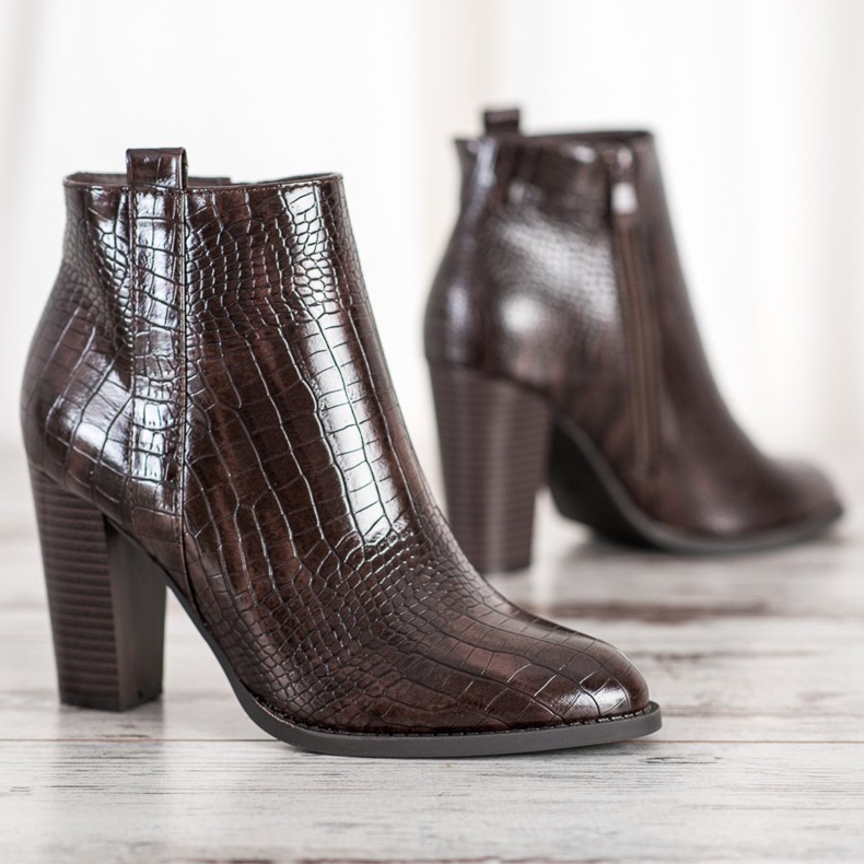 Seastar Botas de couro ecológico castanho 1