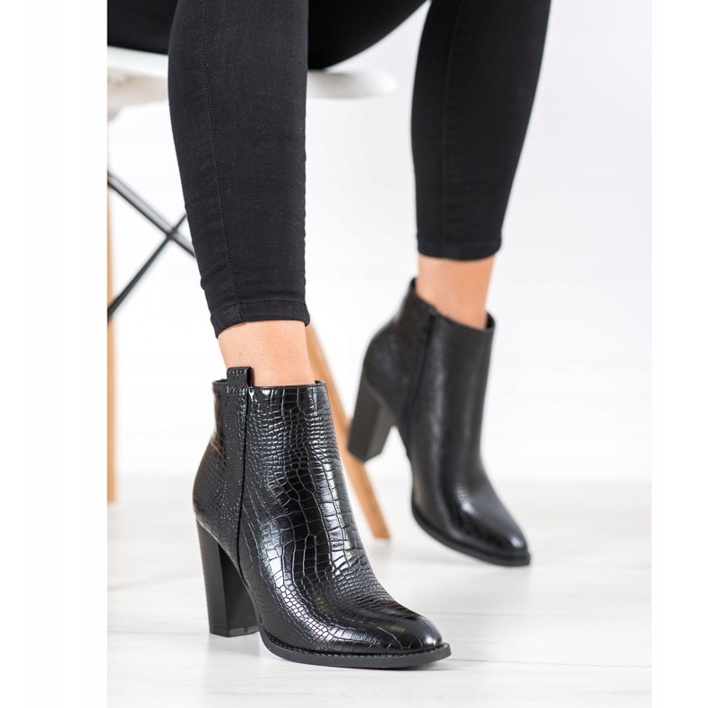 Seastar Botas de couro ecológico preto 2