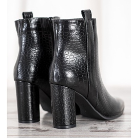 Seastar Botas elegantes com um padrão preto 1 Seastar Botas elegantes com um padrão preto 1