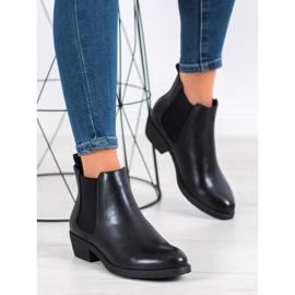 Sergio Leone Botas pretas de deslizamento preto 2