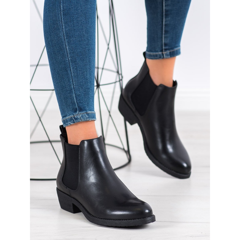 Sergio Leone Botas pretas de deslizamento preto 2