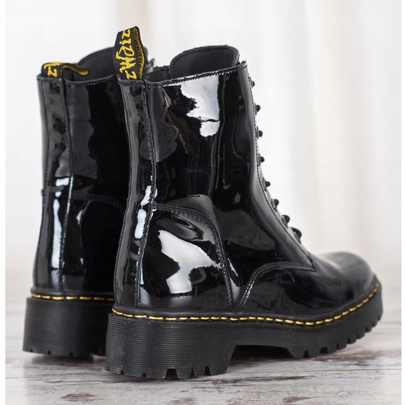 Botas de couro MCKEY preto 1