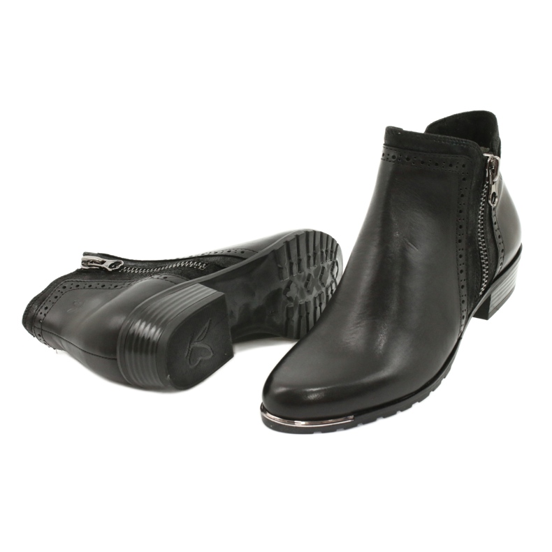 Botas Caprice para mulheres pente preto 25403-25 922 3