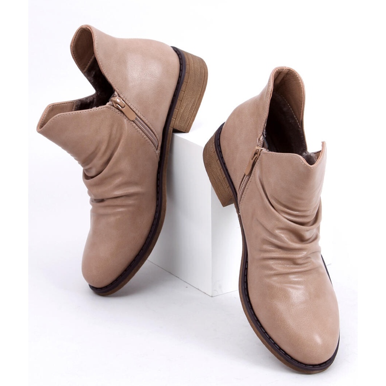 Botas com face recortada bege ST-22P Bege 2