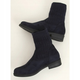 Botas com um sweater superior E2100 Navy azul marinho 2 Botas com um sweater superior E2100 Navy azul marinho 2