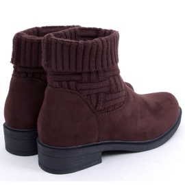 Botas com parte superior de suéter marrom E2100 marrom castanho 2