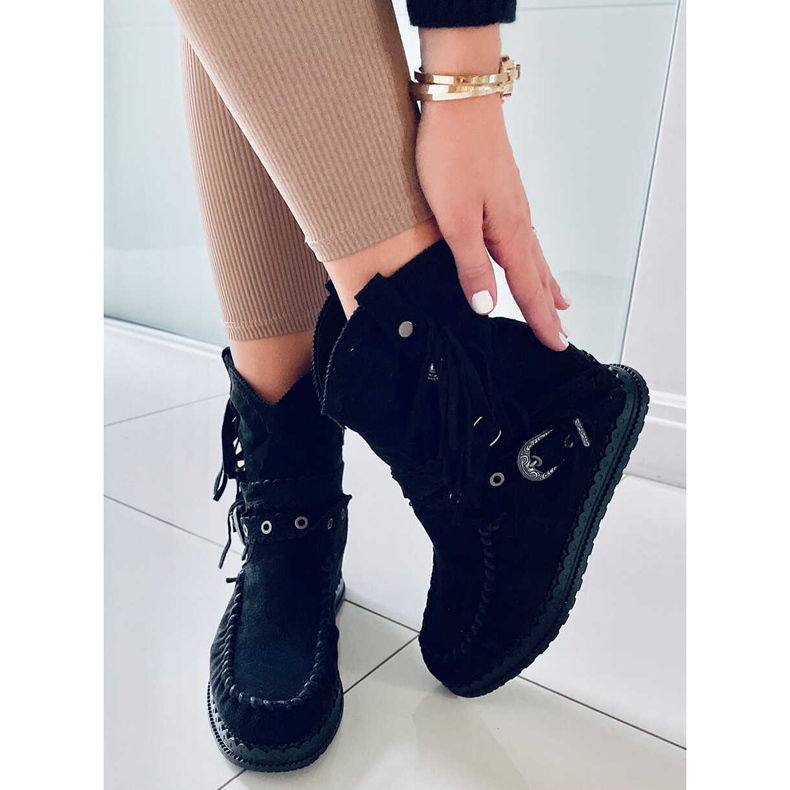 Botas pretas estilo Boho ST-17P pretas preto 1