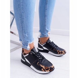 Sapatos esportivos femininos com padrão leopardo preto Fippo multicolorido 2 Sapatos esportivos femininos com padrão leopardo preto Fippo multicolorido 2