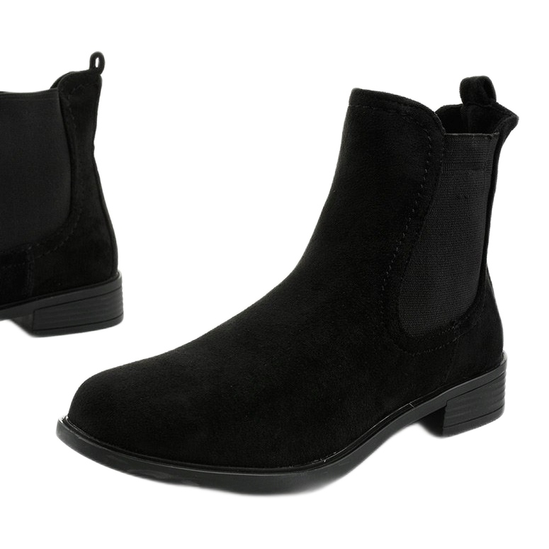 Botas pretas deslizantes de Aveley preto 1