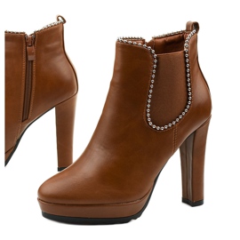 Botins marrons com zíper e elástico Circus castanho 1