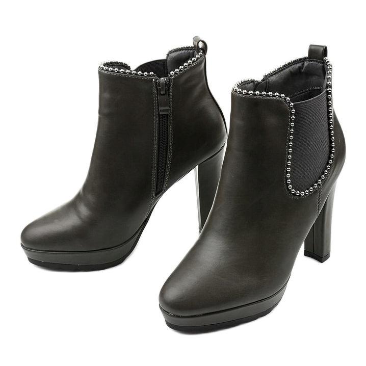 Botas cinza no poste com zíper e elástico Circus 2