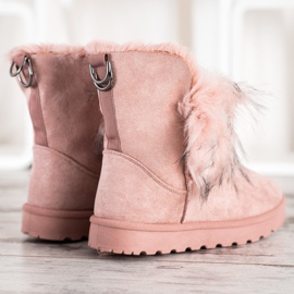 Bella Paris Botas de neve com pele rosa 2