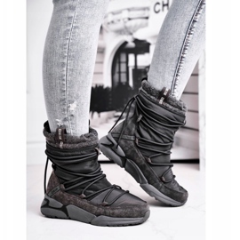 Botas de neve femininas Big Star Grey GG274629 cinza 1