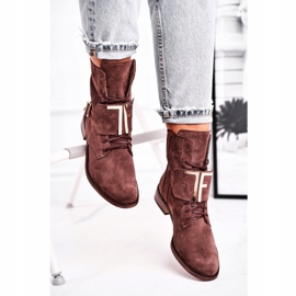 Botas femininas Nicole camurça marrom 2591 castanho 1