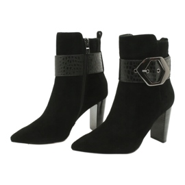 Caprice Botas de couro preto com fivela 25317-25 025 2 Caprice Botas de couro preto com fivela 25317-25 025 2