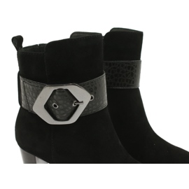 Caprice Botas de couro preto com fivela 25317-25 025 5 Caprice Botas de couro preto com fivela 25317-25 025 5