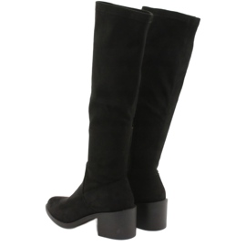 Filippo Botas de camurça até os joelhos DKZ1585 / 20 BK preto 2