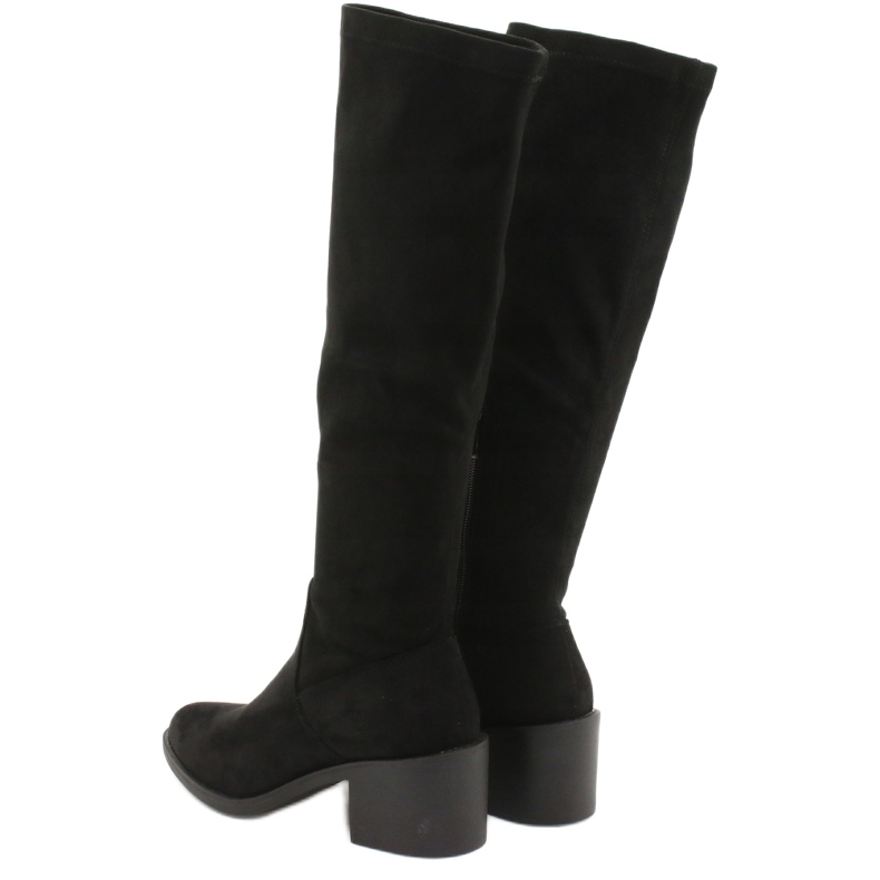 Filippo Botas de camurça até os joelhos DKZ1585 / 20 BK preto 2