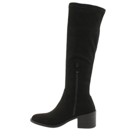 Filippo Botas de camurça até os joelhos DKZ1585 / 20 BK preto 1