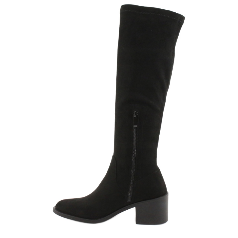 Filippo Botas de camurça até os joelhos DKZ1585 / 20 BK preto 1