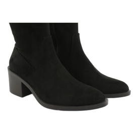 Filippo Botas de camurça até os joelhos DKZ1585 / 20 BK preto 4