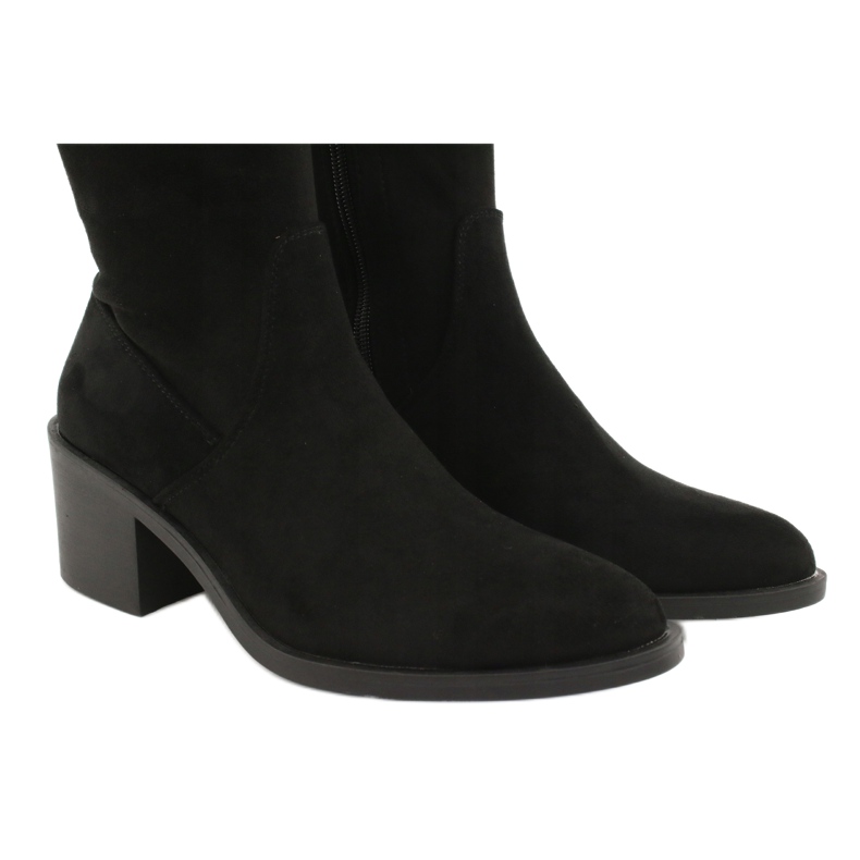 Filippo Botas de camurça até os joelhos DKZ1585 / 20 BK preto 4