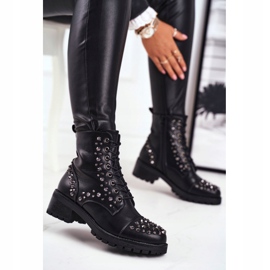 Botas femininas com tachas Black Chill preto 1
