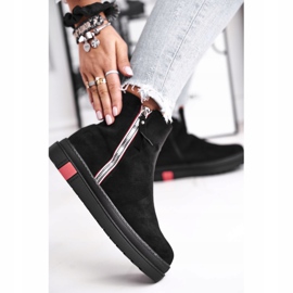 PS1 Botas femininas, dois controles deslizantes, pretas voltam preto 2