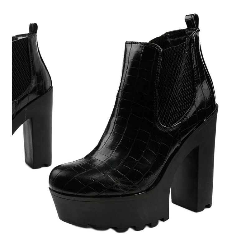 Botas pretas de cano alto no poste Zellola preto 1