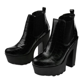 Botas pretas de cano alto no poste Zellola preto 2