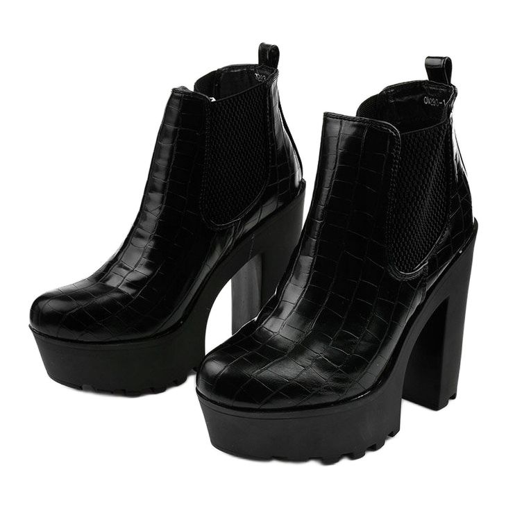 Botas pretas de cano alto no poste Zellola preto 2