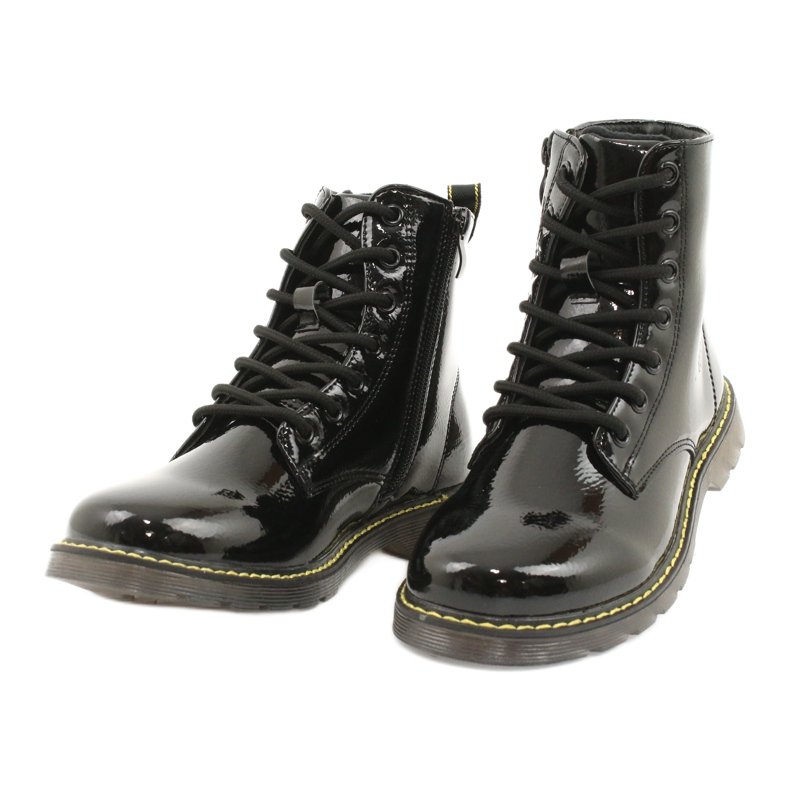 Botas de couro envernizado preto Evento 20DZ23-3216 Marita 4