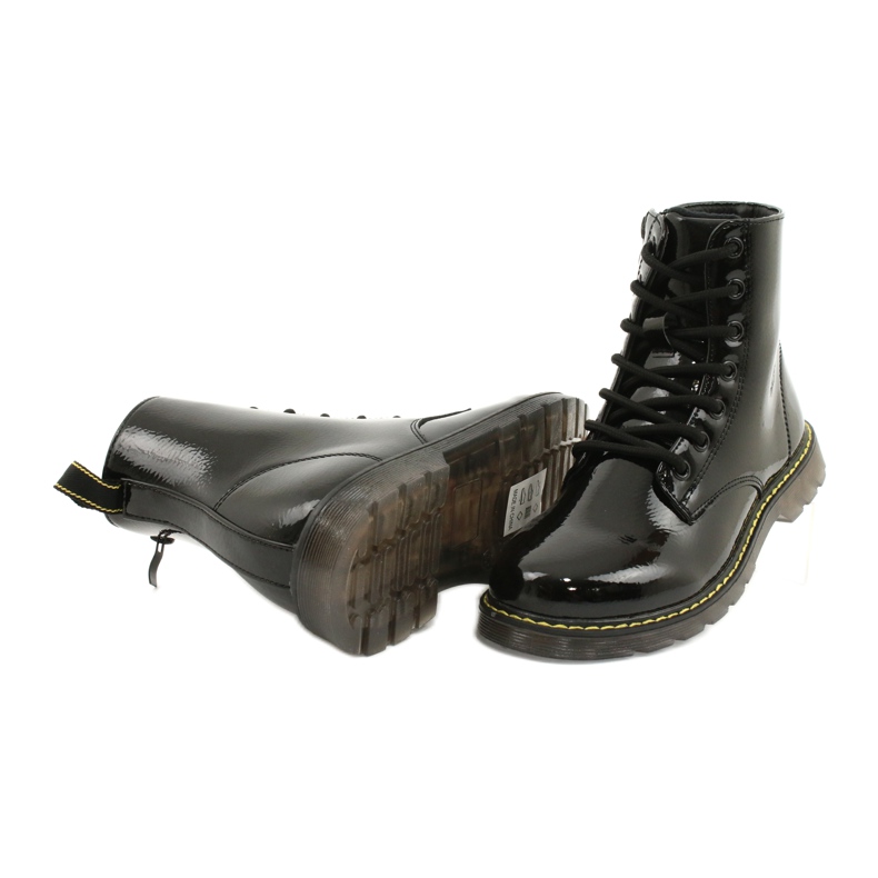 Botas de couro envernizado preto Evento 20DZ23-3216 Marita 5