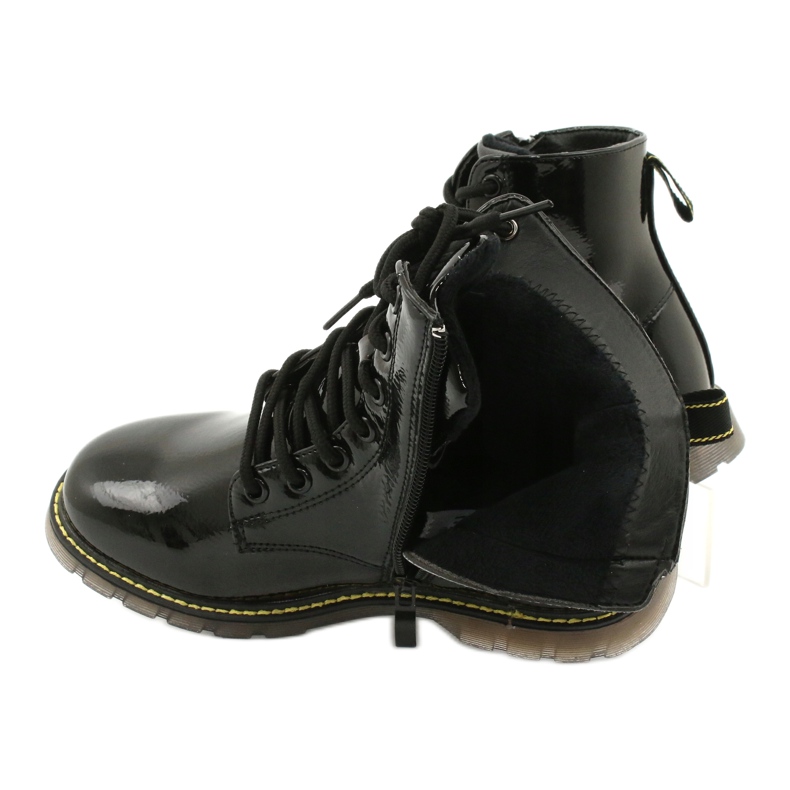 Botas de couro envernizado preto Evento 20DZ23-3216 Marita 6