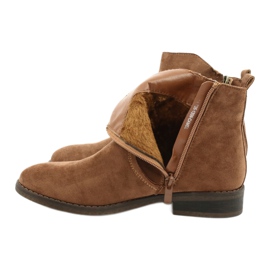 Evento Botins de camelo camurça com zíper castanho 5