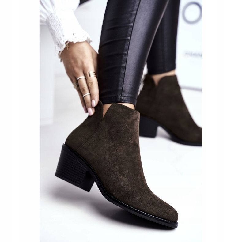 S.Barski Botas femininas com salto plano Quente outono cáqui leitoso 1