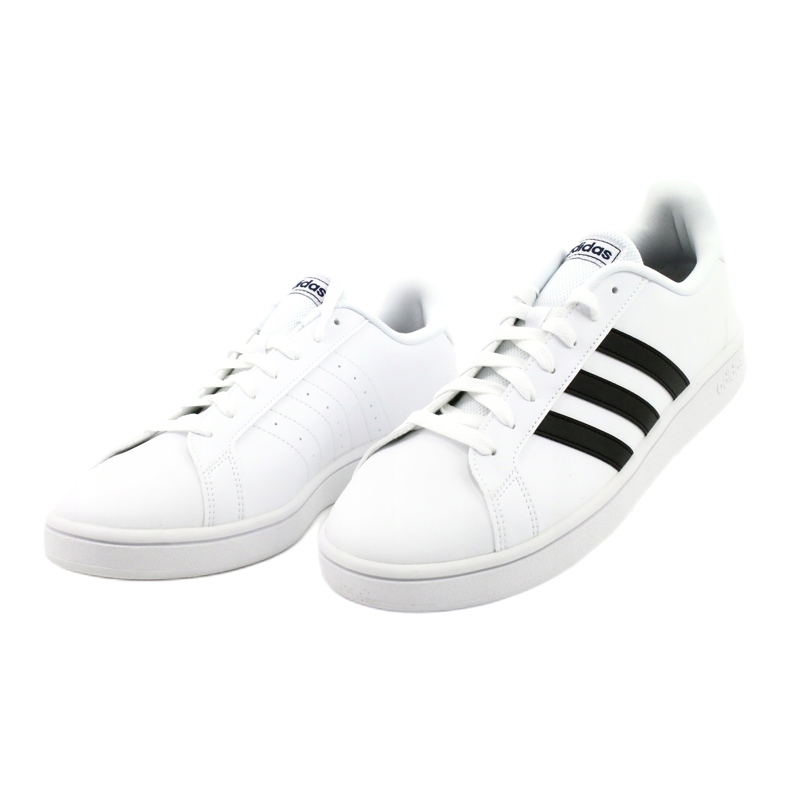 Sapatos Adidas Grand Court Base M EE7904 branco preto 1