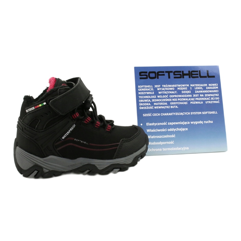 American Club Botas suaves para crianças com HL42/20 Black Membrane preto 5