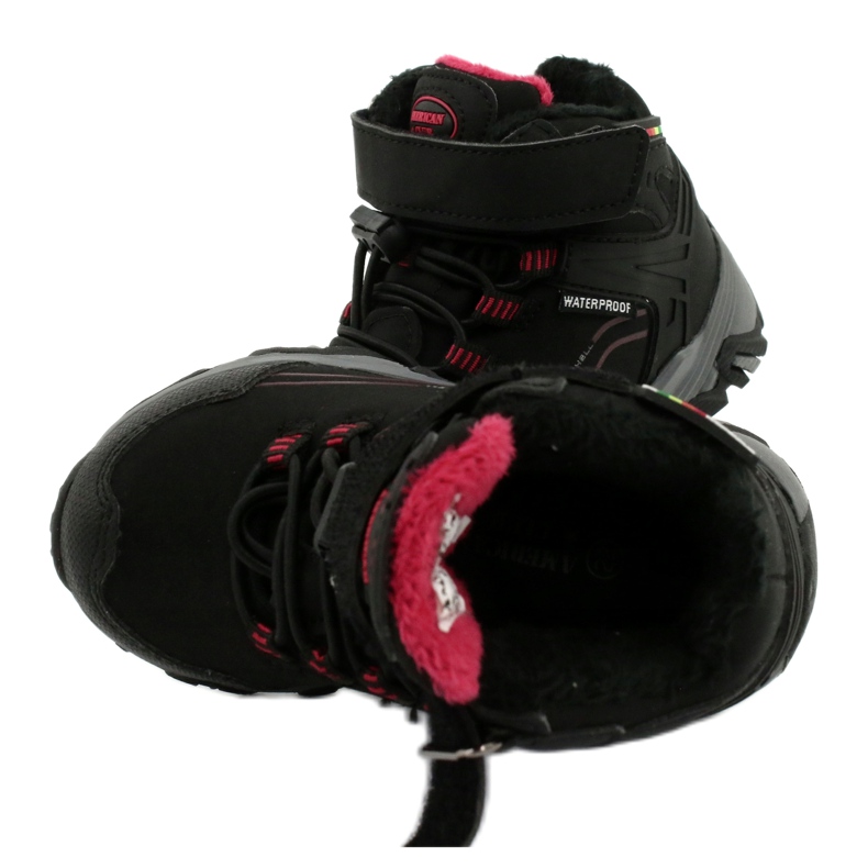 American Club Botas suaves para crianças com HL42/20 Black Membrane preto 4