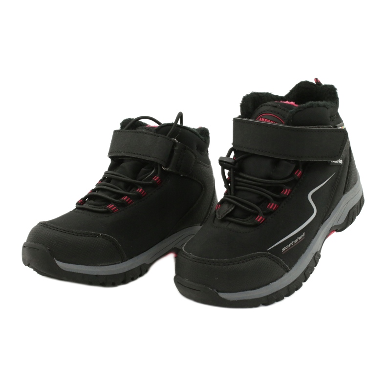 Botas esportivas soft-shell com membrana American Club HL38 / 20 preto vermelho 2