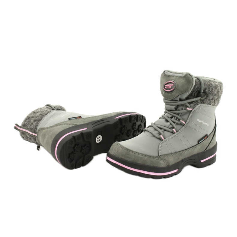 American Club Botas Softhell com membrana SN03 / 20 rosa cinza 3