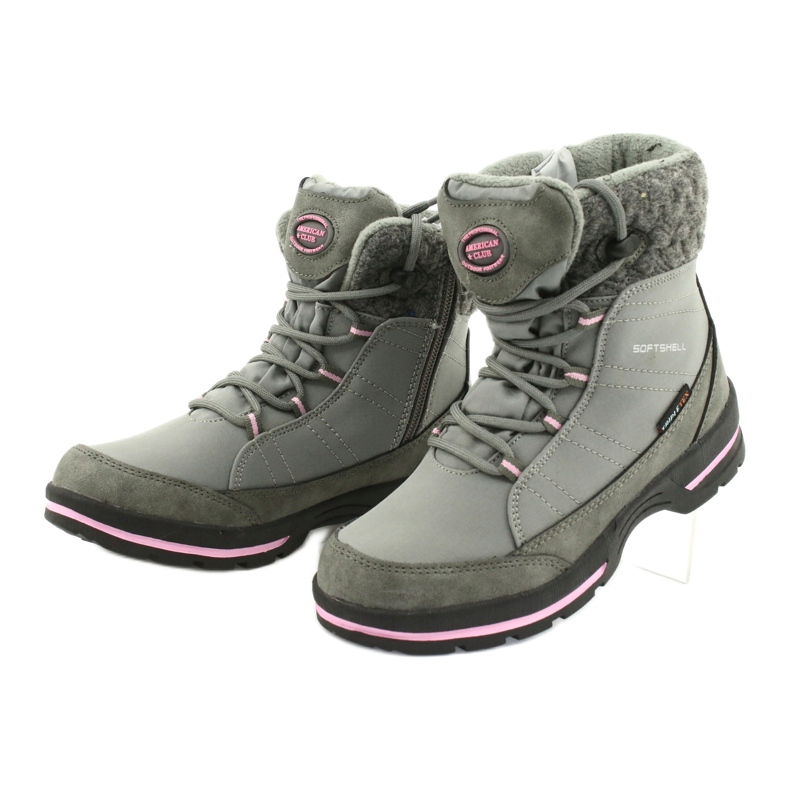 American Club Botas Softhell com membrana SN03 / 20 rosa cinza 2