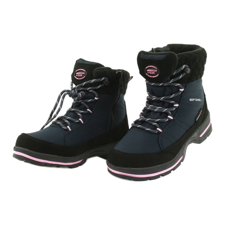American Club Botas Softhell com membrana SN03 / 20 preto azul marinho rosa 2