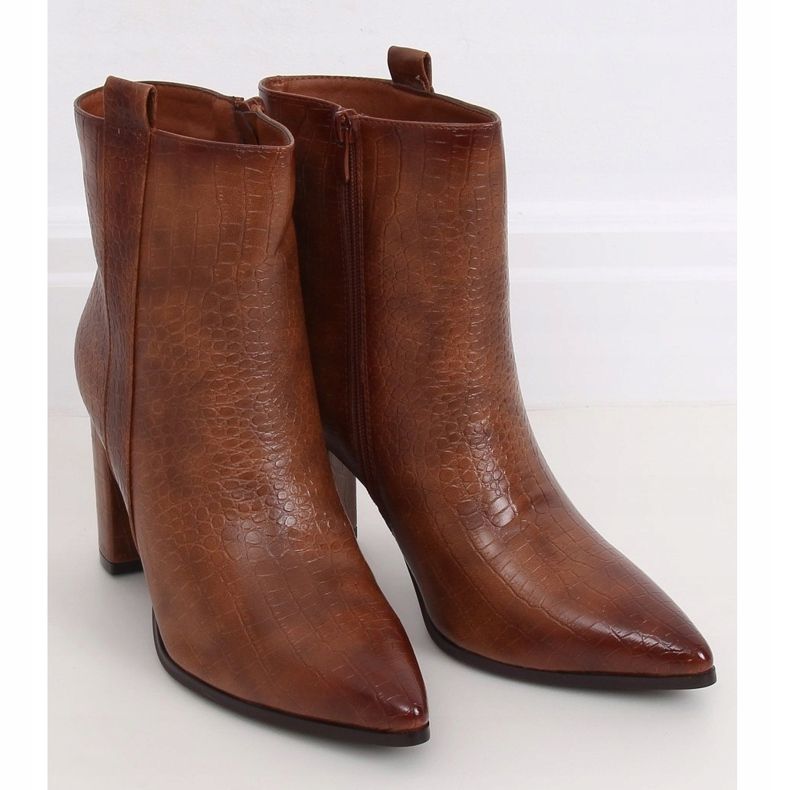 Botas de salto alto, pele de cobra marrom RB54 Camel castanho 1 Botas de salto alto, pele de cobra marrom RB54 Camel castanho 1