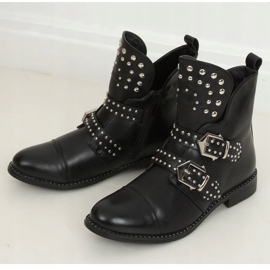 Botas pretas com tachas pretas A2300 Preto 1
